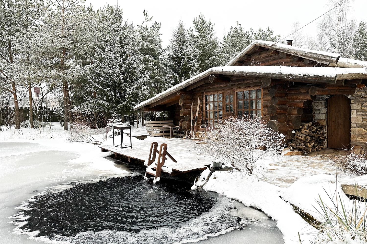 Русский дом зимой